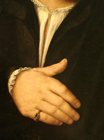 portrait d’homme (détail), Joos van Cleve