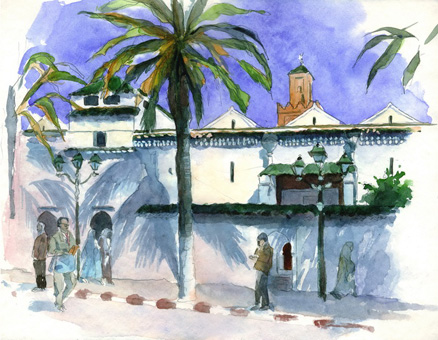 Mosquée de Tlemcem (aquarelle)