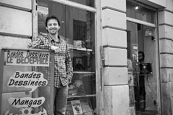 librairie Le Bédéphile, Nîmes – Christophe Robert - © Sylvie Goussopoulos