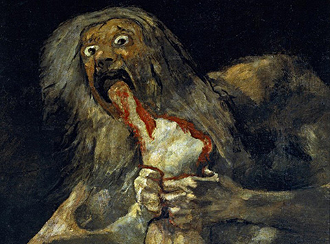 Saturne dévorant son fils de Francisco de Goya, 1919