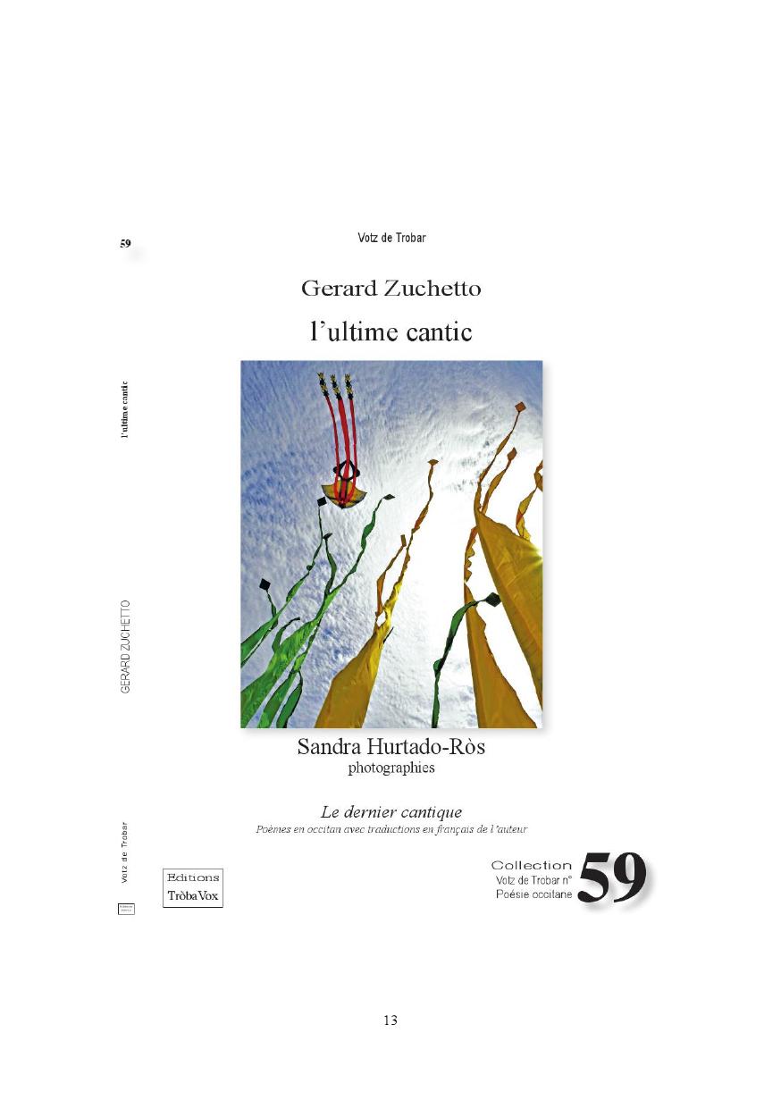 Couverture de Votz de Trobar 59 - l'ultime cantic (D)